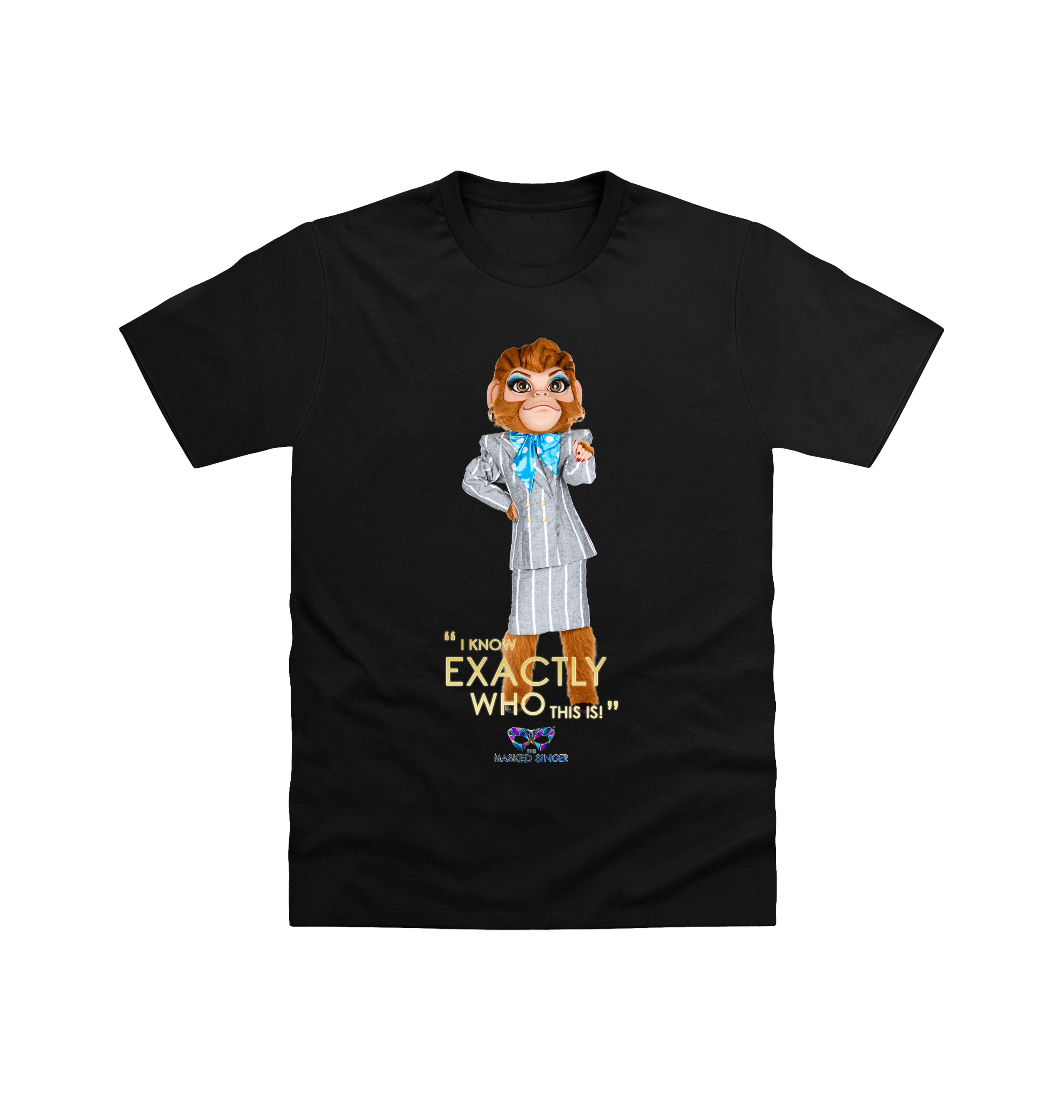 Black Printed T-shirt Front